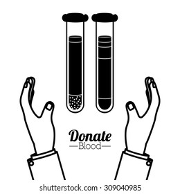 Blood donation digital design, vector illustration eps 10
