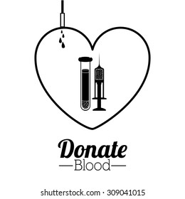 Blood donation digital design, vector illustration eps 10