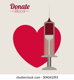 Blood donation digital design, vector illustration eps 10