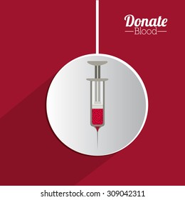 Blood donation digital design, vector illustration eps 10