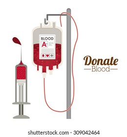 Blood donation digital design, vector illustration eps 10