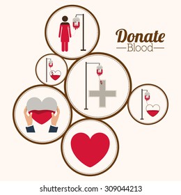 Blood donation digital design, vector illustration eps 10