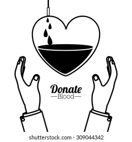 Blood donation digital design, vector illustration eps 10