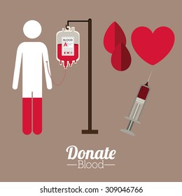 Blood donation digital design, vector illustration eps 10