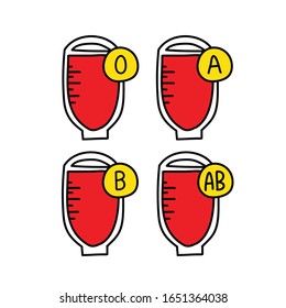 blood donation doodle icon, vector illustration