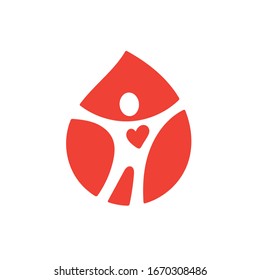 Blood Donation Drop Symbol. Web Icon Logo Template Design Element.