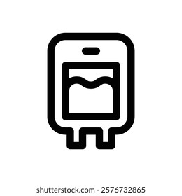 Blood donation. Editable stroke vector icon.