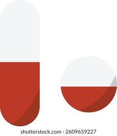 Blood Donation Element in Flat Design Concept. Isolated on White Background. Vector Illustration.