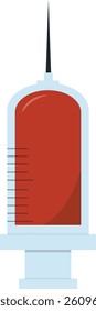 Blood Donation Element in Flat Design Concept. Isolated on White Background. Vector Illustration.