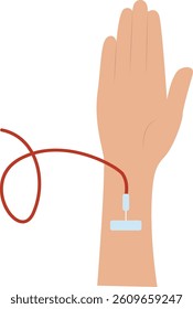 Blood Donation Element in Flat Design Concept. Isolated on White Background. Vector Illustration.