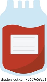 Blood Donation Element in Flat Design Concept. Isolated on White Background. Vector Illustration.