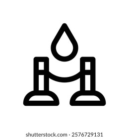 Blood donation event. Editable stroke vector icon.