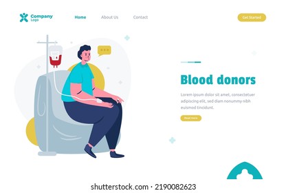 Blood donation flat design concept