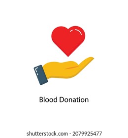 Icono plano de donación de sangre. Pixel Perfecto. Para móvil y web. ilustración de stock