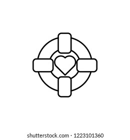blood donation, help icon. Element of blood donation icon. Thin line icon for website design and development, app development