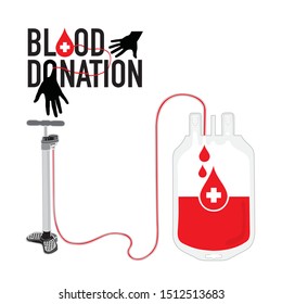 blood donation and Helping life vector