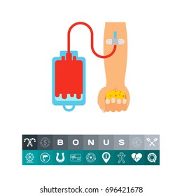 Blood donation icon