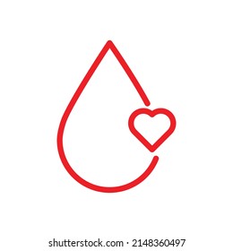 Diseño de iconos de donación de sangre. ilustración vectorial