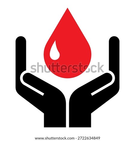 Blood donation icon. Donate vector illustration. Blood donor volunteer sign. World blood donor day symbol.