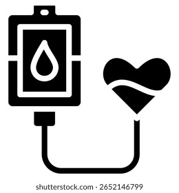 Blood Donation Icon Element For Design