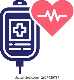 Blood Donation Icon Fill Vector Illustration