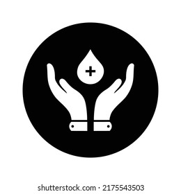 Blut, Spendersymbol. Gebundenes Vektordesign.