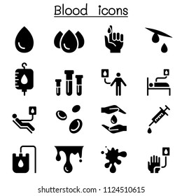 Blood Donation Icon Set 