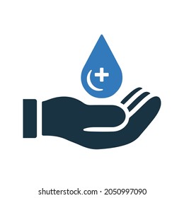 Blood, blood donation icon. Simple editable vector illustration.