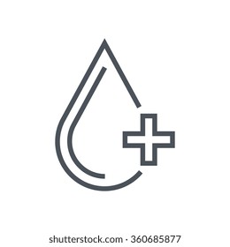 Blood donation icon suitable for info graphics, websites and print media and  interfaces. Line vector icon.