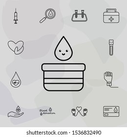 Blood donation icon. Universal set of Blood donation for website design and development, app development