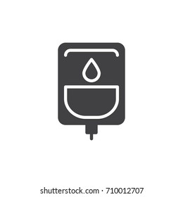 Blood donation icon vector, filled flat sign, solid pictogram isolated on white. Symbol, logo illustration