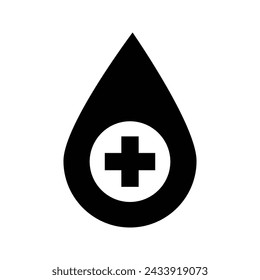 Blood Donation icon Vector illustration isolated on white background.	