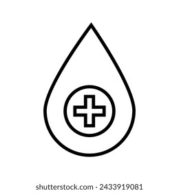 Blood Donation icon Vector illustration isolated on white background.	