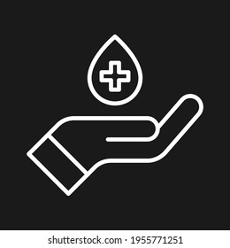 Blood Donation Icon vector image. Can be used for Medical. Suitable for mobile apps, web apps and print media.