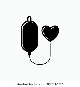 Blood Donation Icon - Vector Logo Template.