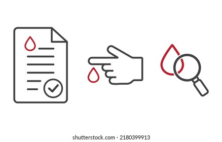 Blood Donation Line Icons Set. Timeline Process Infograph. Online Documentation Sign. 