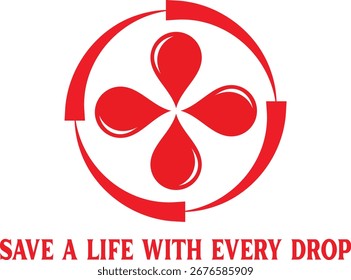 Blood Donation Logo Design – Save Life with Every Drop Vector.