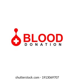 Blood donation logo design vector template