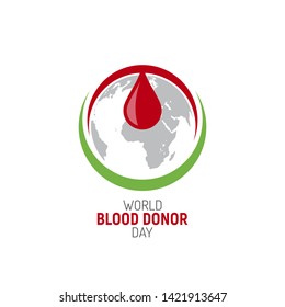 Blood Donation logo. A drop of blood. Vector Illustration