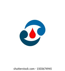 Blood donation logo icon design vector illustration template for health care or hospital activity