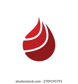 Ícone plano do logotipo da doação de sangue