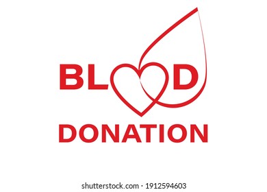 Blood Donation Logo Image Red Heart Stock Vector (Royalty Free ...