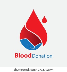 Blood Donation Logo Or Symbol Concept Template Design Vector