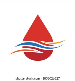 Design-Vektorgrafik für Blutspenden-Logo
Vorlage für das Blutlogo, Vektorsymbol