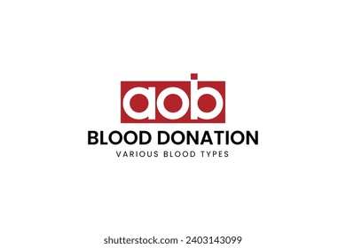 ilustración del icono del vector del logotipo de donación de sangre