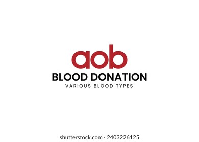 Logo für Blutspenden Vektorsymbol