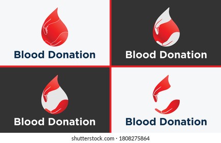Blood Donation Logo with vector illustration