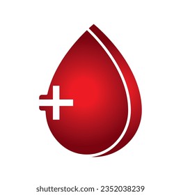 Diseño de la plantilla de ilustración del vector del logotipo de donación de sangre