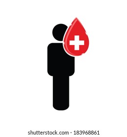 blood donation with man vector