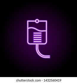 blood donation neon icon. Elements of web set. Simple icon for websites, web design, mobile app, info graphics